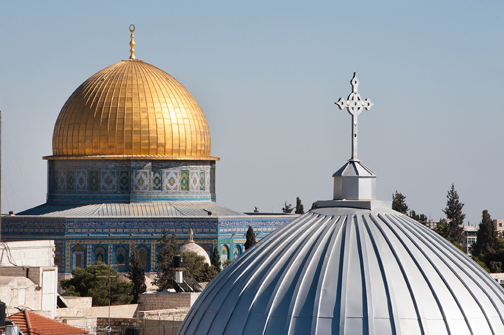 Jerusalem church and Dome of the Rock